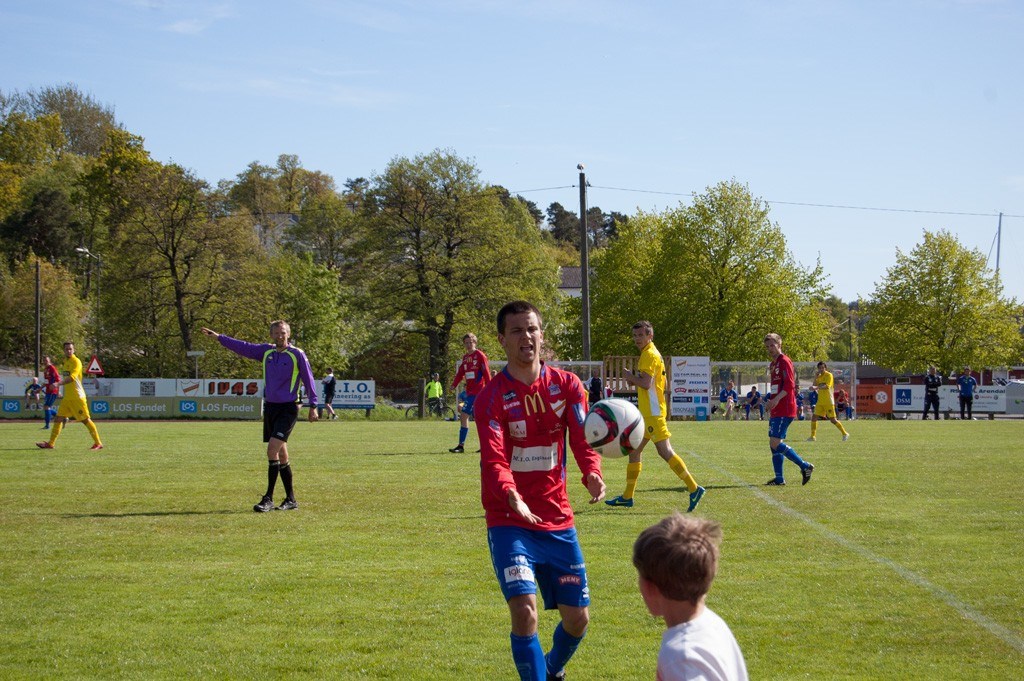 Sondre Kristiansen i kampen mot Pors  23. mai