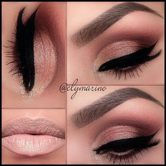 Love simple makeup like this by @elymarino Anastasia Beverly Hills Cat Palette in Beauty Mark, Play Date, Couture, Scout & 10K Motives Cosmetics lipstick in Barefoot: 