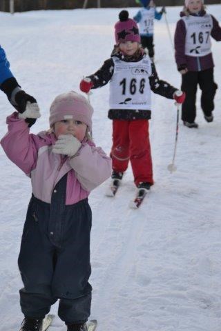 Liten skiløpar. Foto: Margunn Hjelmeset