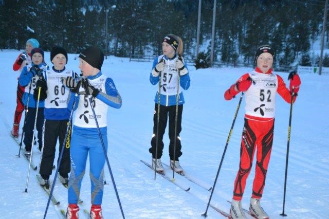 Startfeltet i klasse 11-12 år. Foto: Margunn Hjelmeset