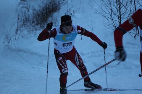 Aksel Mathias Meland i løypa. Foto: TSN