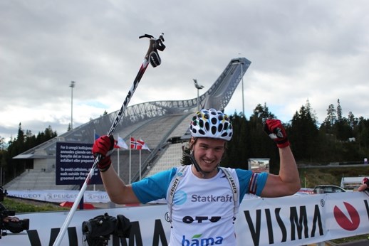Jarle Midthjell Gjørven tok NM-gull i rulleskiskyting. Foto: Team Statkraft Nordfjord